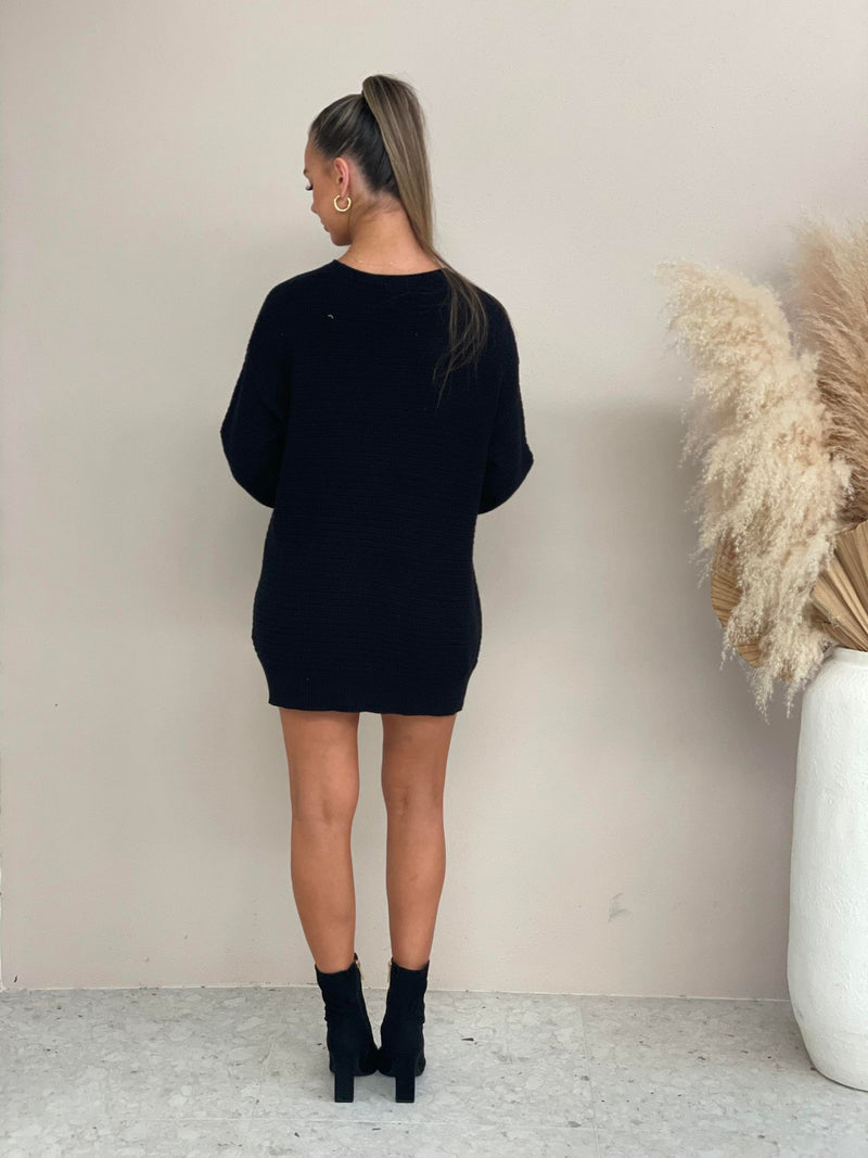 Veronica Jumper Dress - Black