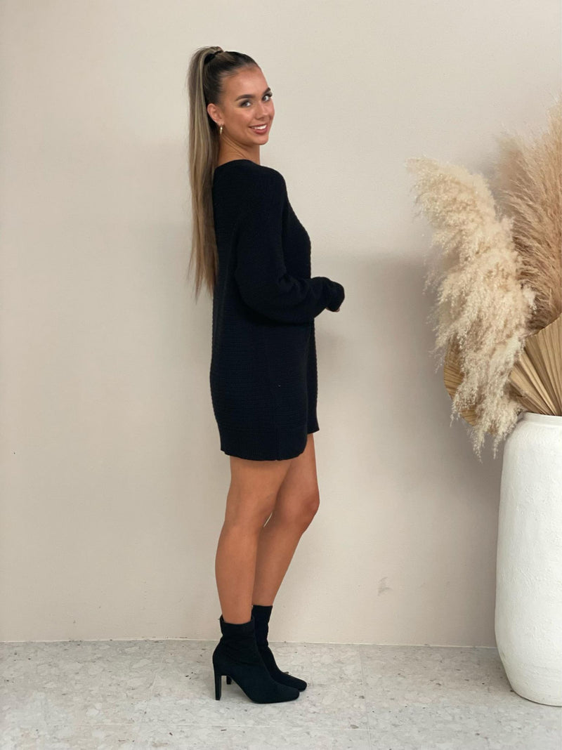 Veronica Jumper Dress - Black
