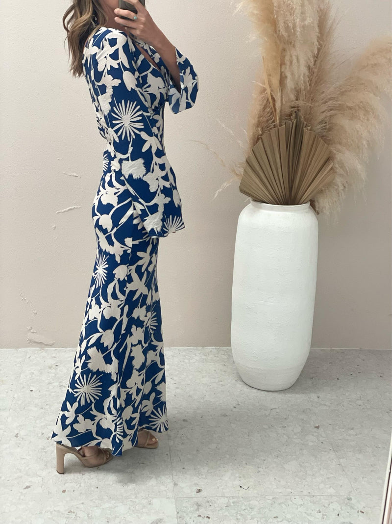 Gretta Dress - Blue Floral