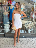 Lyra Linen Dress - White