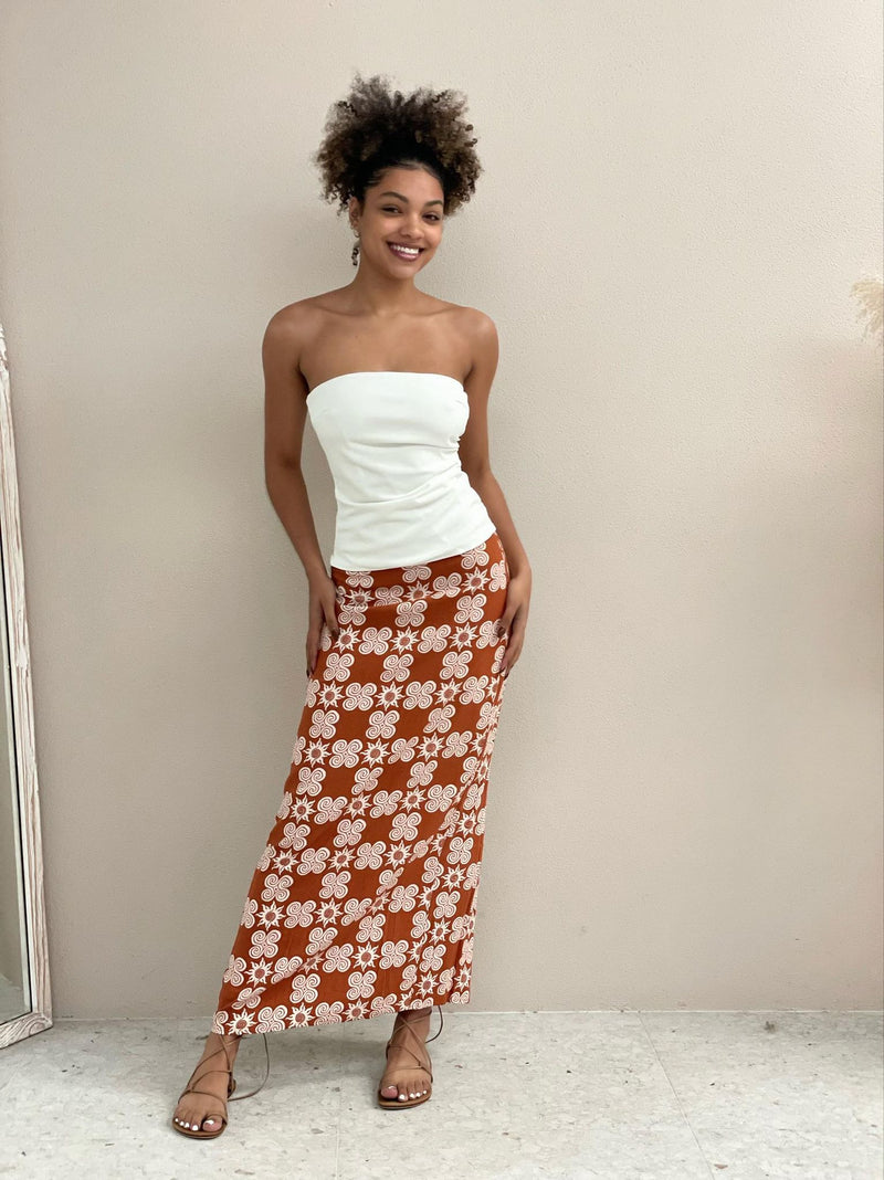 Ashton Strapless Top - White