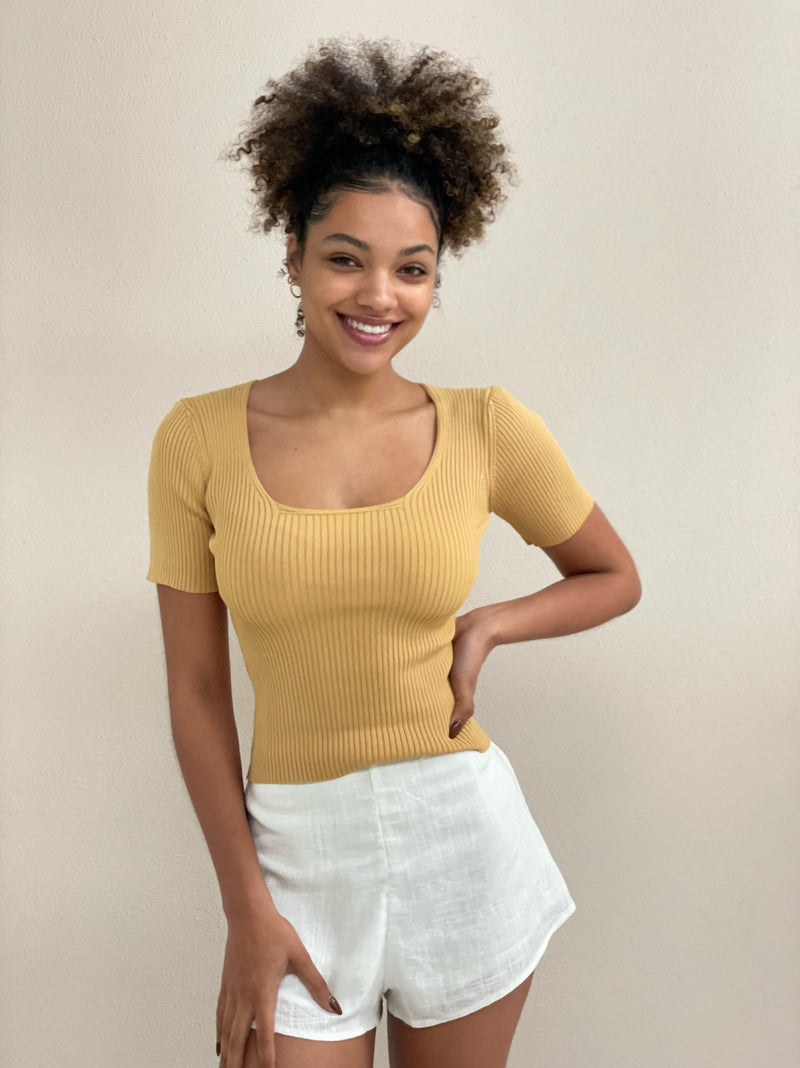 Square Neck Crop