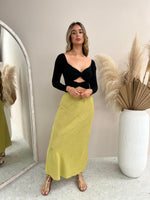 Layla Midi Skirt - Lime