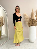 Layla Midi Skirt - Lime