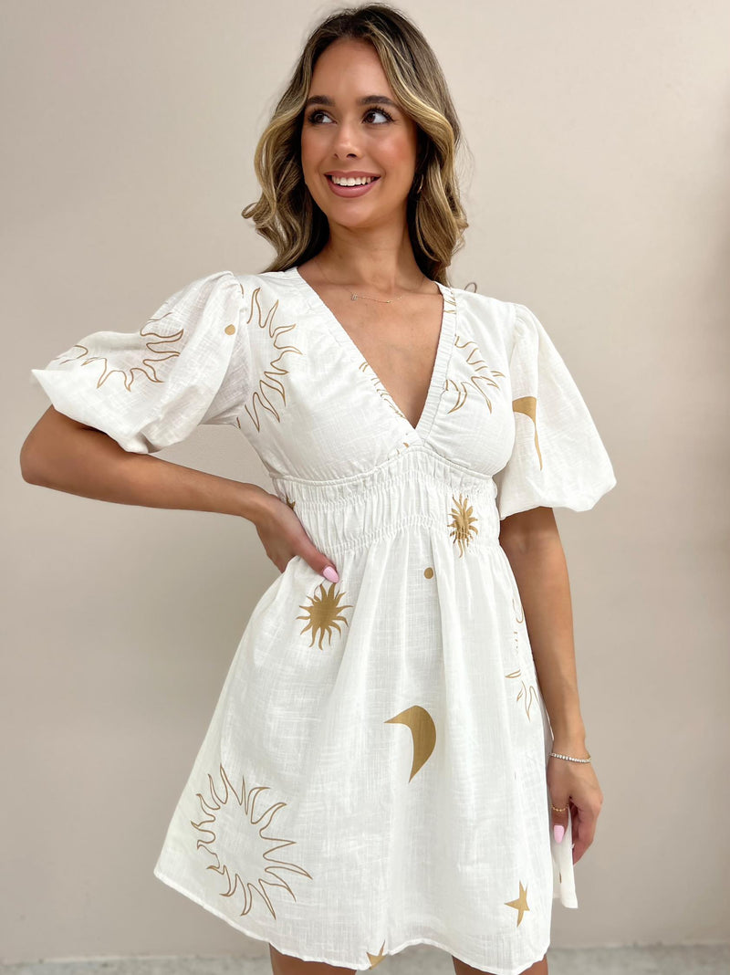 White Star Mini Dress