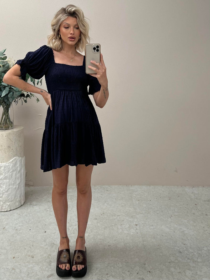 Mango Mini Dress - Midnight Blue