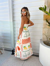 Check lemon Maxi dress