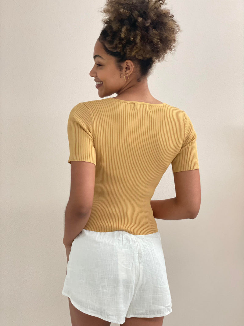 Square Neck Crop