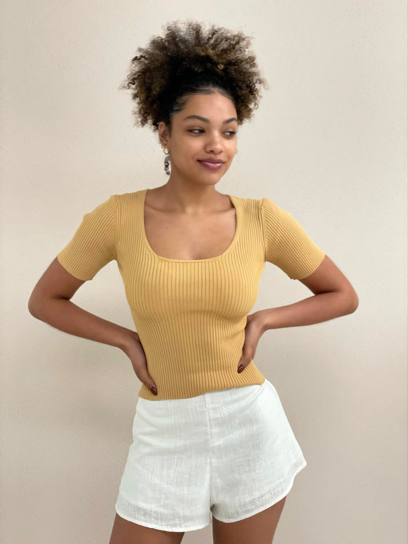 Square Neck Crop