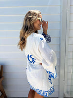 Greek Sun Embroidered Dress