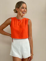Cheetah Top - Coral