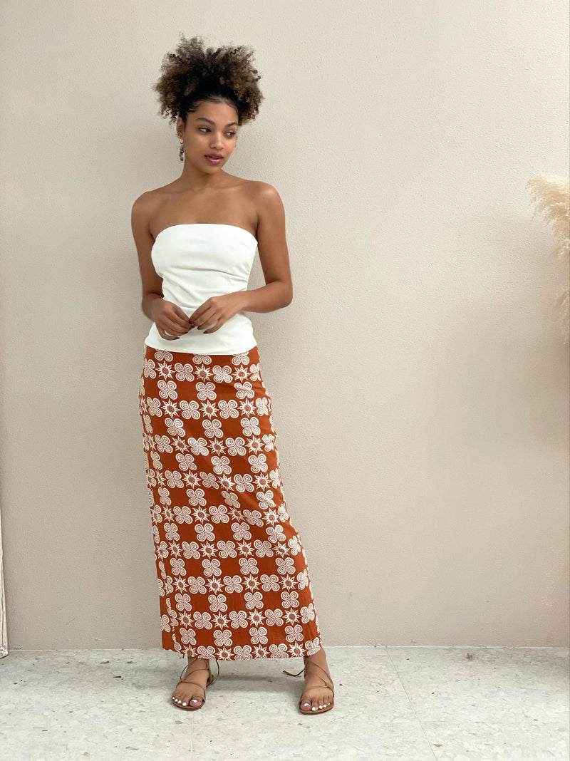 Ashton Strapless Top - White