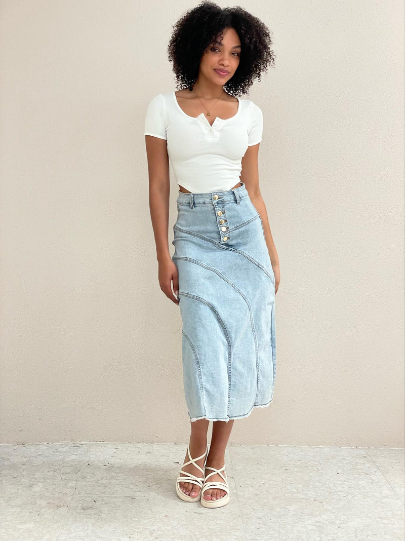 Macey Denim Skirt