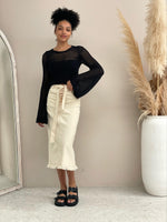 Crochet LS Top - Black