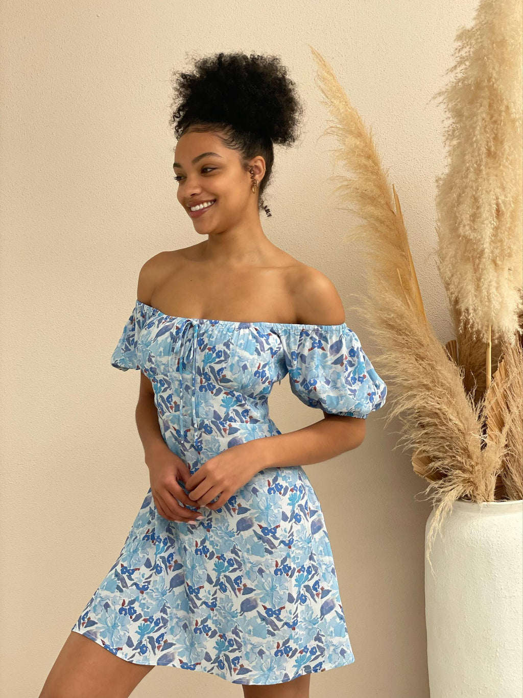 Shanta Dress- Blue Floral