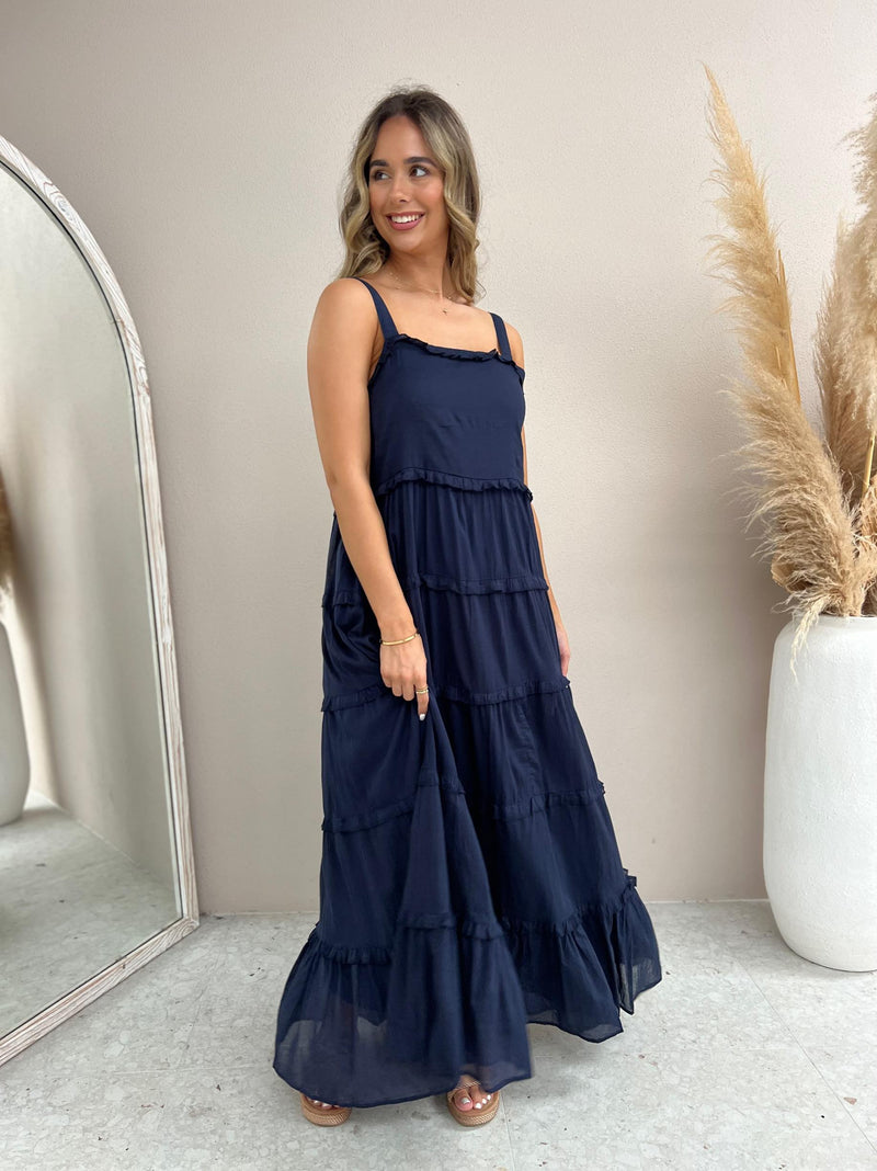 Castro Dress - Navy