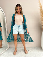 Cassidy Lace Kimono - Teal