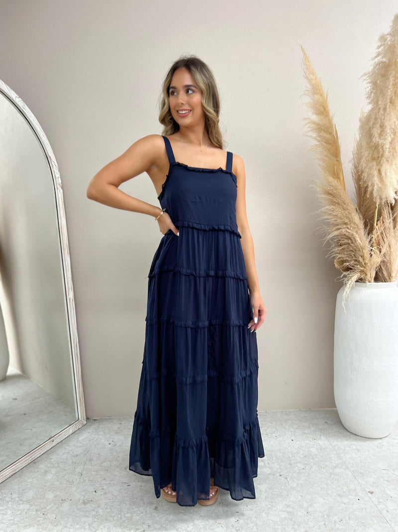 Castro Dress - Navy