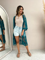 Cassidy Lace Kimono - Teal