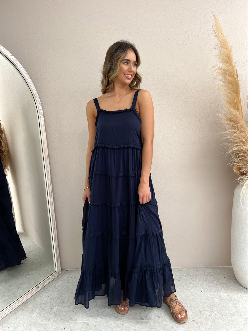 Castro Dress - Navy