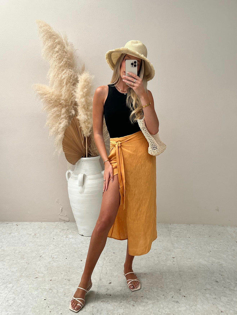 Lolli Wrap Skirt - Mustard