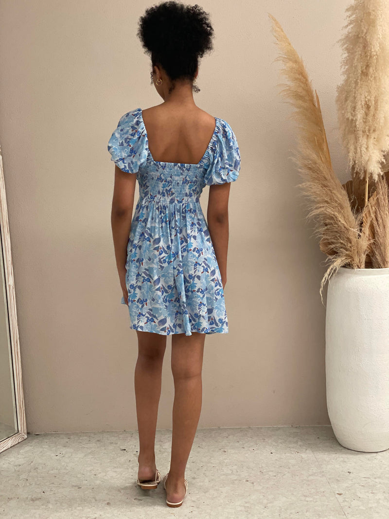 Shanta Dress- Blue Floral