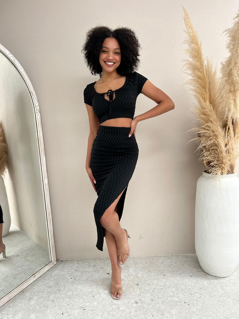 Crinkle Stretch Set - Black