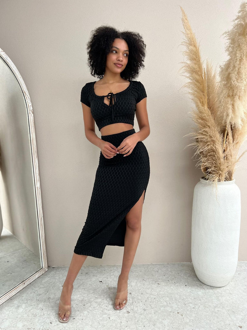 Crinkle Stretch Set - Black