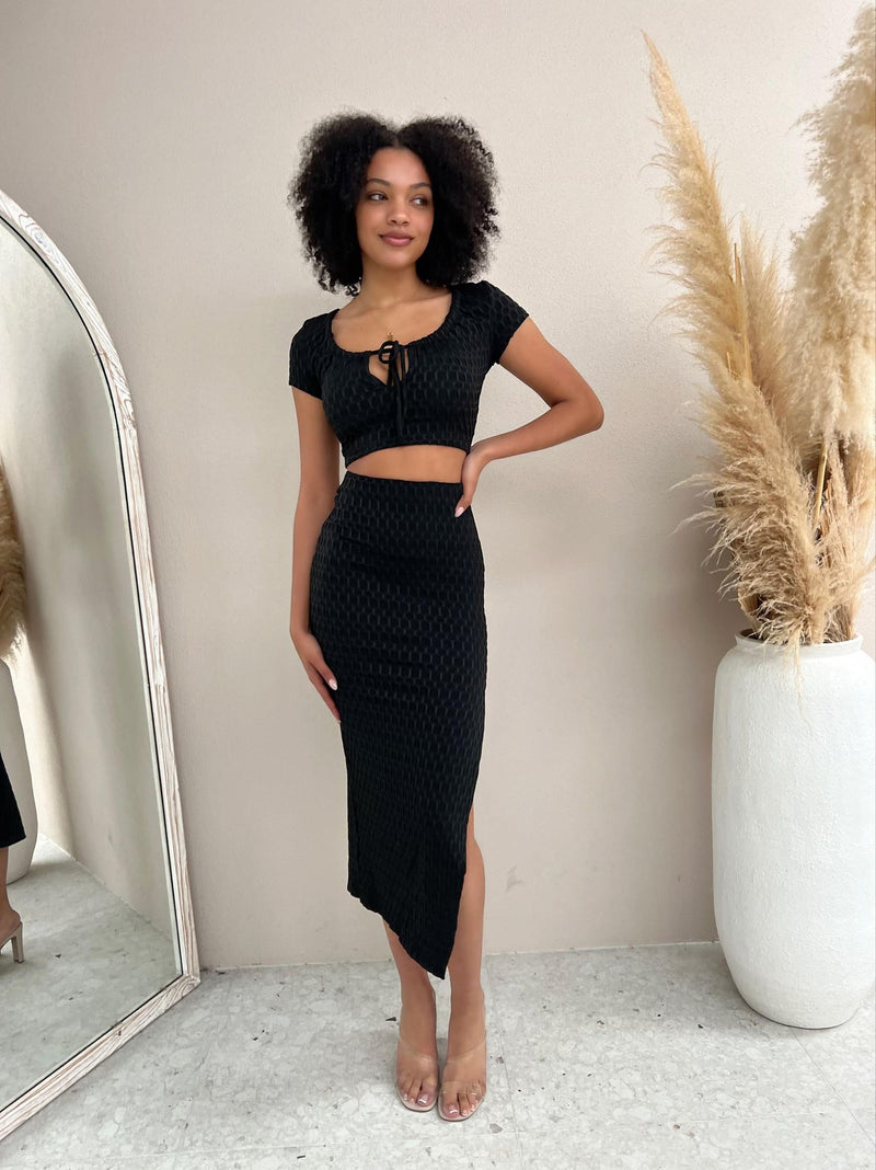 Crinkle Stretch Set - Black