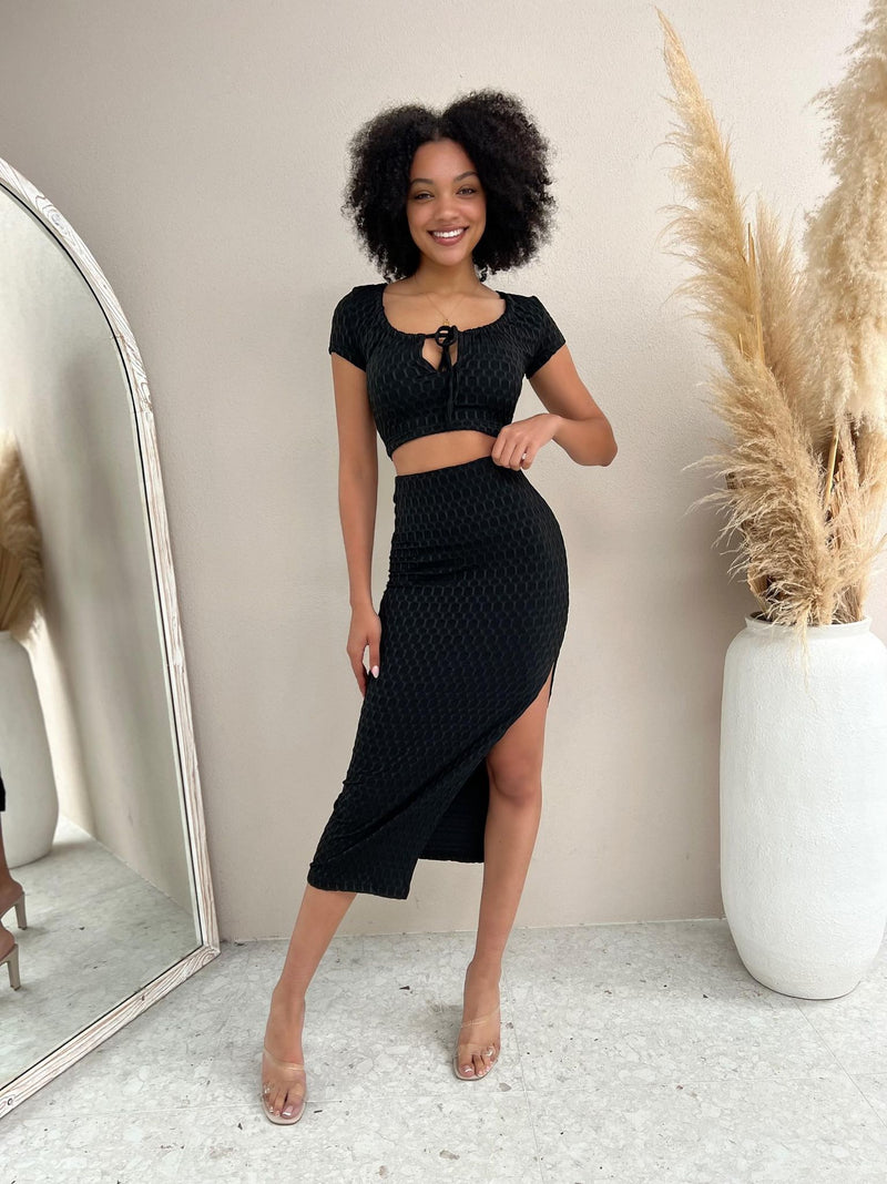 Crinkle Stretch Set - Black