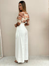 Fiona Wide Leg Pant - White