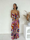 Jacqui Jumpsuit - Red / Blue