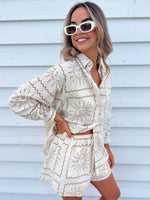 Sun Border Short Set - Natural