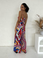 Jacqui Jumpsuit - Red / Blue