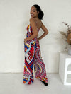 Jacqui Jumpsuit - Red / Blue