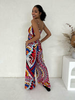 Jacqui Jumpsuit - Red / Blue