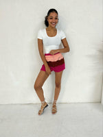 Tropicana Pink Crochet Shorts