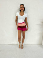 Tropicana Pink Crochet Shorts