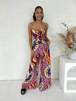 Jacqui Jumpsuit - Red / Blue