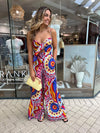 Jacqui Jumpsuit - Red / Blue