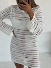 Tropic Heat Crochet Dress - White PRE ORDER