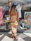 The Akira Strapless Dress - Calypso