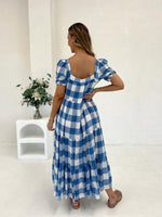 Sunseeker Dress - Yacht Blue Check