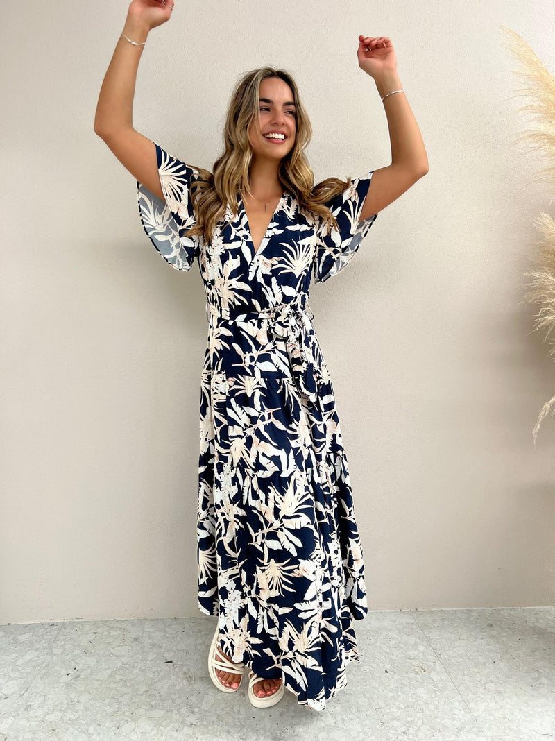 Palm Wrap Dress