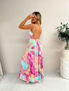 Knoa Maxi Dress - Pink Marble