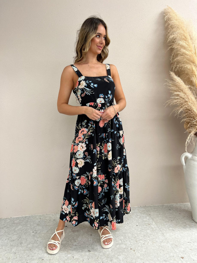 Zuma Maxi - Black Floral