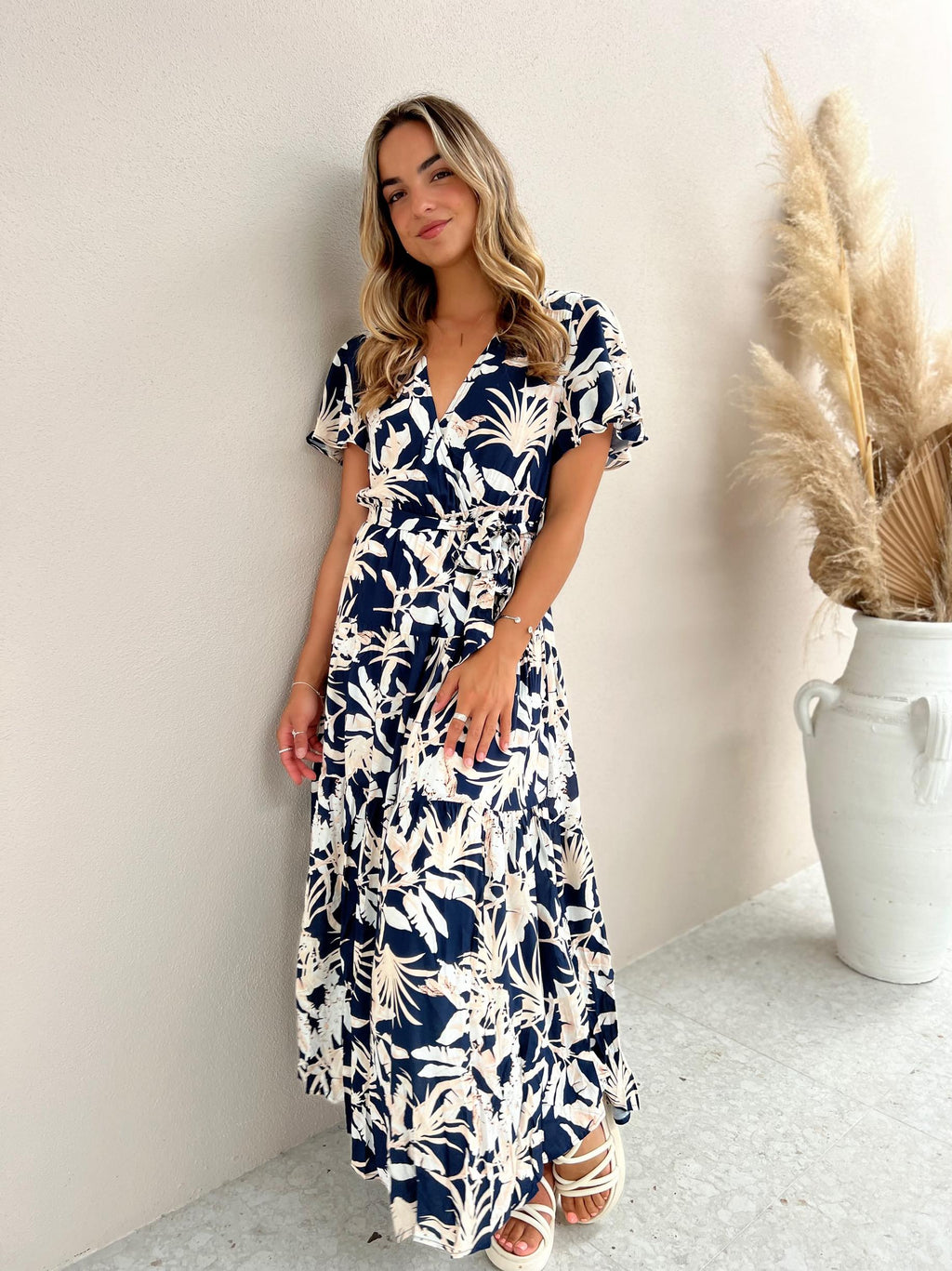 Palm Wrap Dress