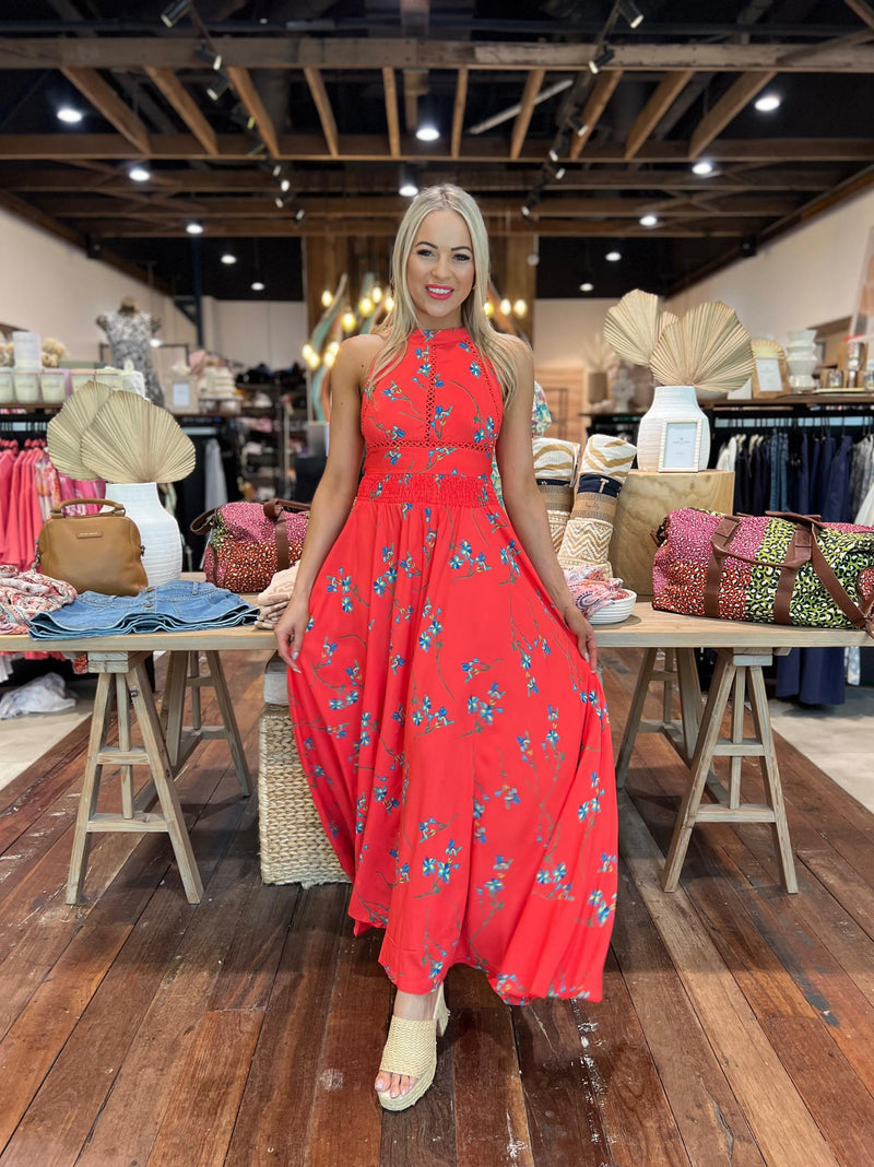 Babylon Print Maxi - Red