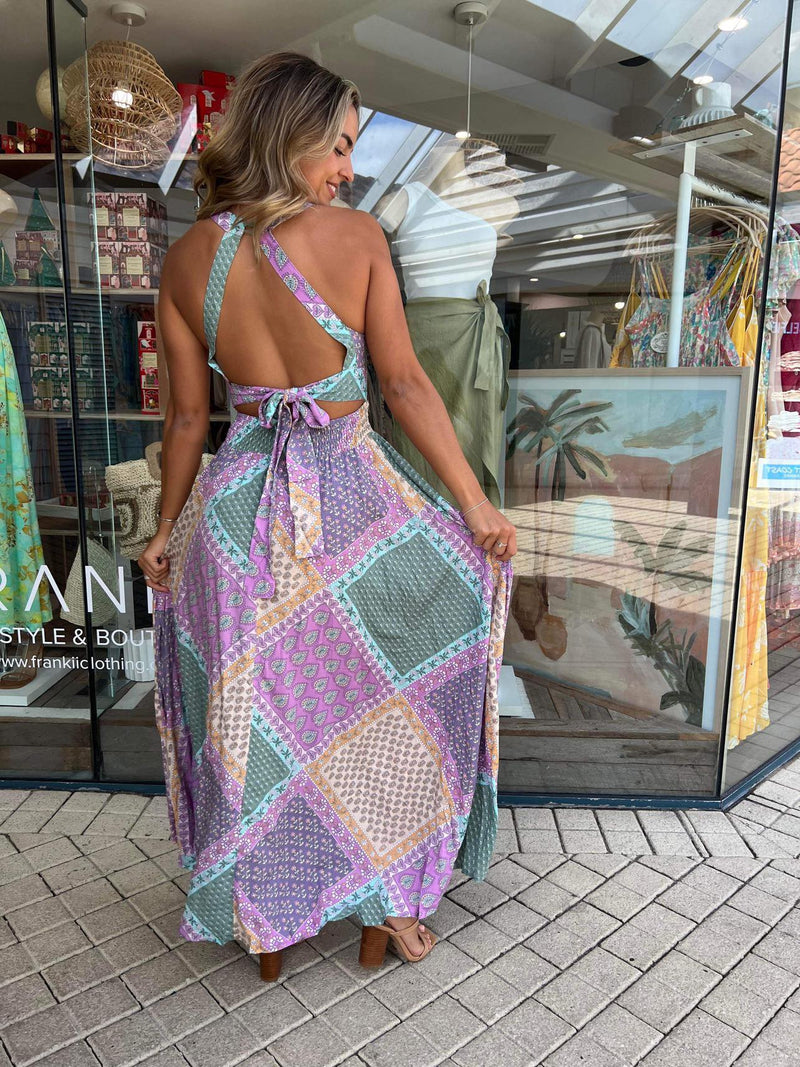 Babylon Print Maxi - Purple