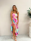Knoa Maxi Dress - Pink Marble
